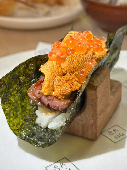 Kagoshima A5 Wagyu & Uni Hand Roll